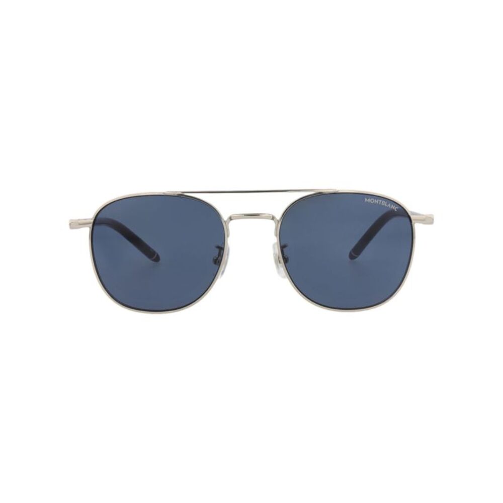 Montblanc Aviator-Frame Metal Sunglasses Silver Mens